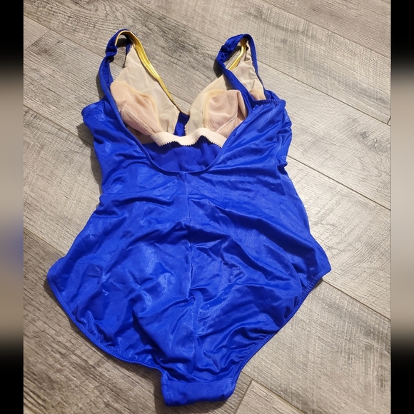 Blue and gold swimsuit - Picture 4 of 6